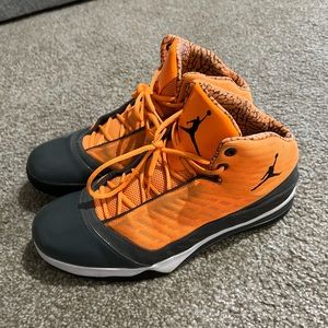 Barley Worn Neon Orange Jordan’s